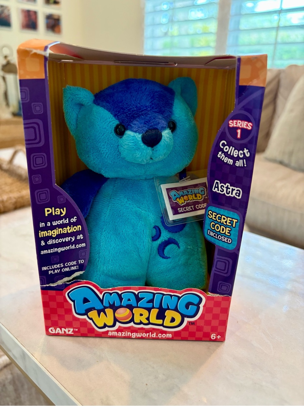 Ganz Amazing World Astra the Cat Plush Toy 6" Sealed Code New
